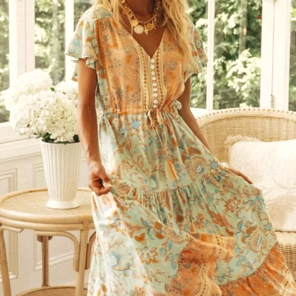 Flowy bohemian dress